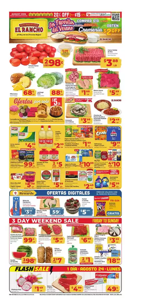 Supermercado El Rancho catalogue in Houston TX | Weekly Ad | 2026-08-19T00:00:00.000Z - 2026-08-25T00:00:00.000Z