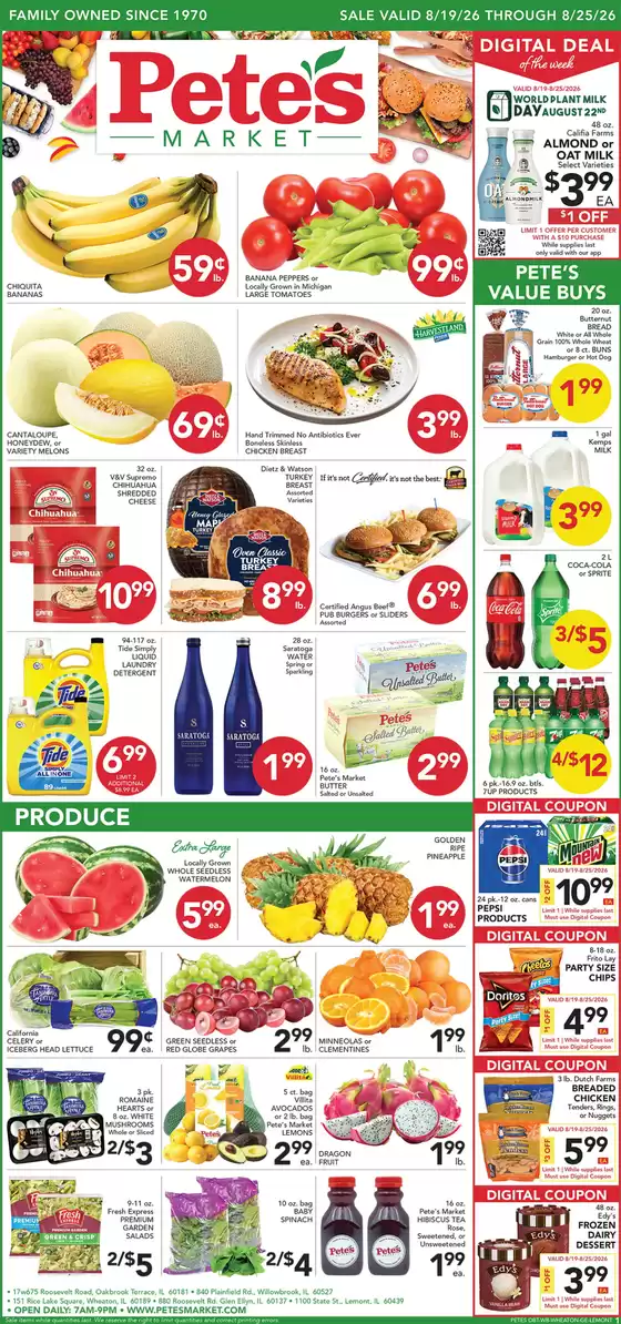 Pete's Fresh Market catalogue in Melrose Park IL | Exclusive bargains | 2026-08-19T00:00:00.000Z - 2026-08-25T00:00:00.000Z
