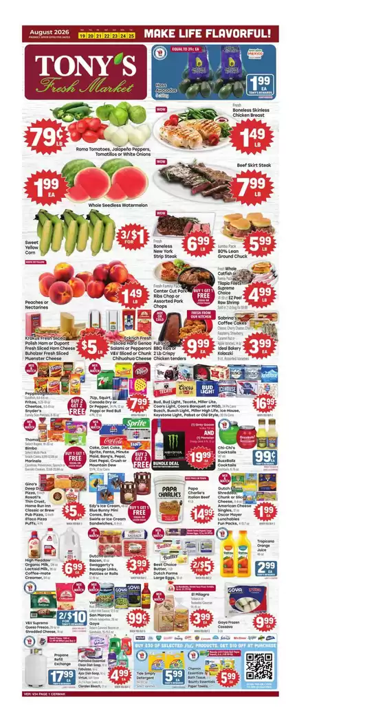 Tony's Fresh Market catalogue in Melrose Park IL | Weekly Ad | 2026-08-19T00:00:00.000Z - 2026-08-25T00:00:00.000Z