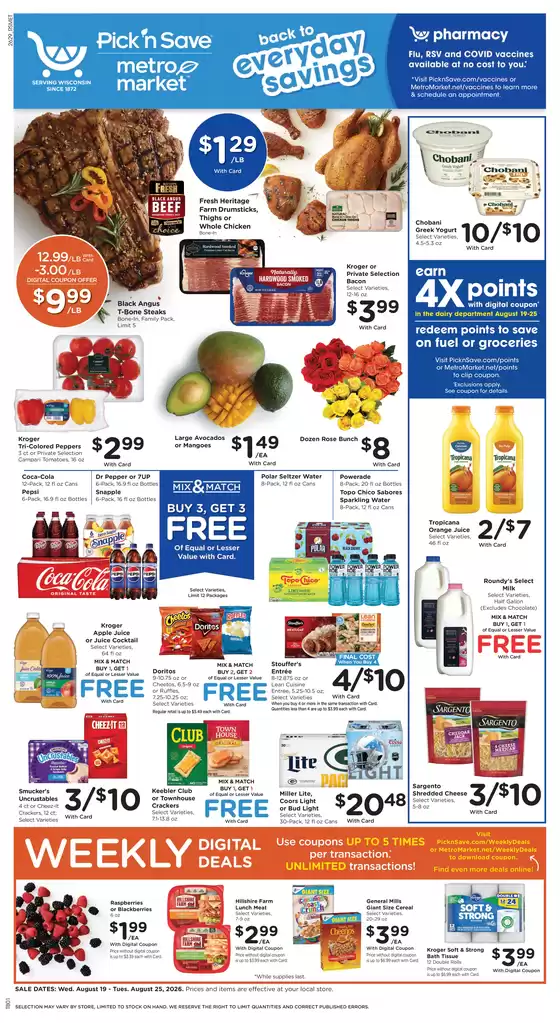 Pick'n Save catalogue in Waunakee WI | Weekly Ad | 2026-08-19T00:00:00.000Z - 2026-08-25T00:00:00.000Z
