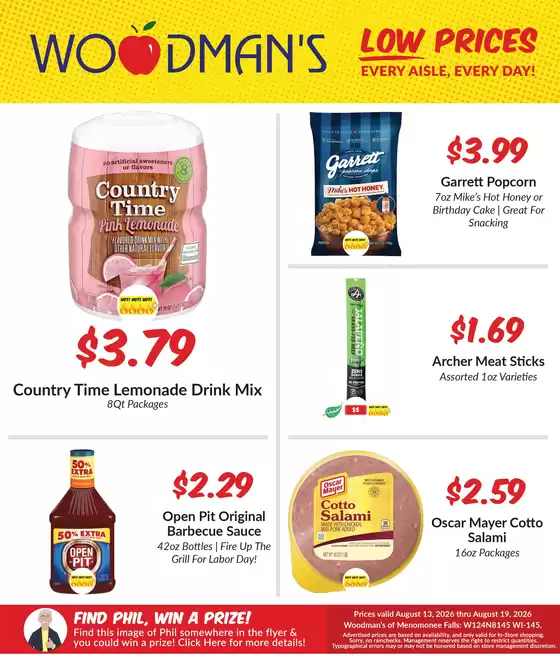Woodman's catalogue | Great discounts on selected products | 2026-08-13T00:00:00.000Z - 2026-08-19T00:00:00.000Z