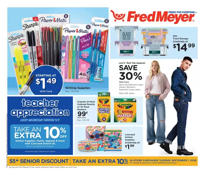 Fred Meyer catalogue | Attractive special offers for everyone | 2026-08-19T00:00:00.000Z - 2026-09-01T00:00:00.000Z