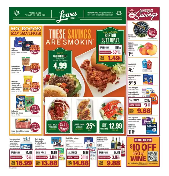 Lowes Foods catalogue | Weekly Ad | 2026-08-19T00:00:00.000Z - 2026-08-25T00:00:00.000Z