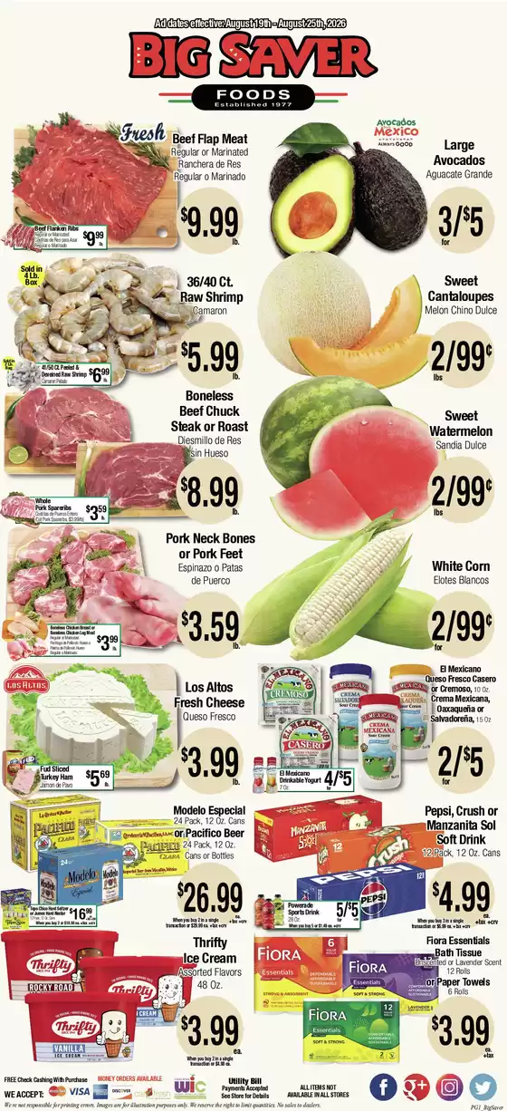 Big Saver Foods catalogue in Rolling Hills Estates CA | Big Saver Foods Weekly Special | 2026-08-19T00:00:00.000Z - 2026-08-25T00:00:00.000Z