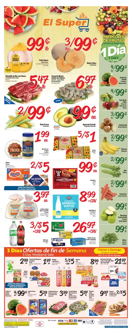 El Super catalogue in Rolling Hills Estates CA | Current bargains and offers | 2026-08-19T00:00:00.000Z - 2026-08-25T00:00:00.000Z