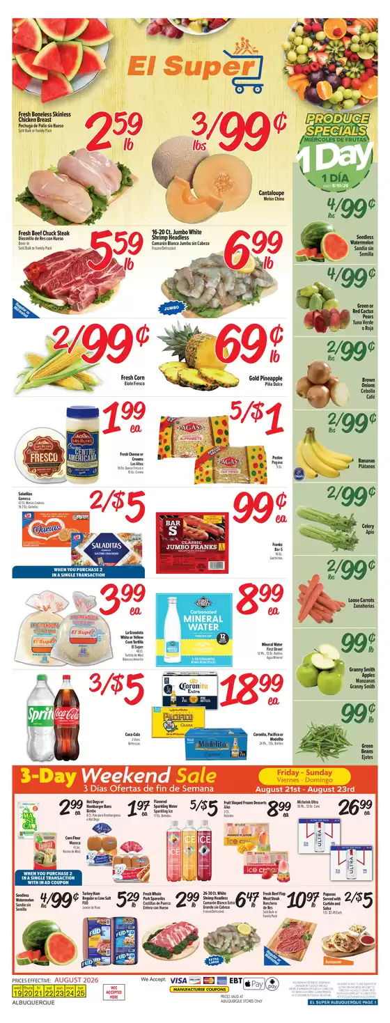 El Super catalogue | Weekly Ad Savings (08/19/26 - 08/25/26) | 2026-08-19T00:00:00.000Z - 2026-08-25T00:00:00.000Z