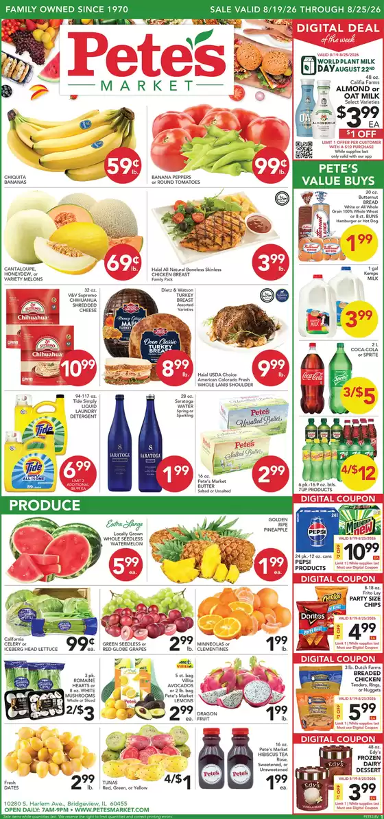 Pete's Fresh Market catalogue | Exclusive bargains | 2026-08-19T00:00:00.000Z - 2026-08-25T00:00:00.000Z