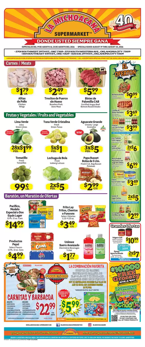 La Michoacana catalogue | Save now with our deals | 2026-08-19T00:00:00.000Z - 2026-08-25T00:00:00.000Z