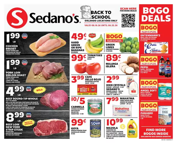 Sedano's catalogue | Top deals for all customers | 2026-08-19T00:00:00.000Z - 2026-08-25T00:00:00.000Z
