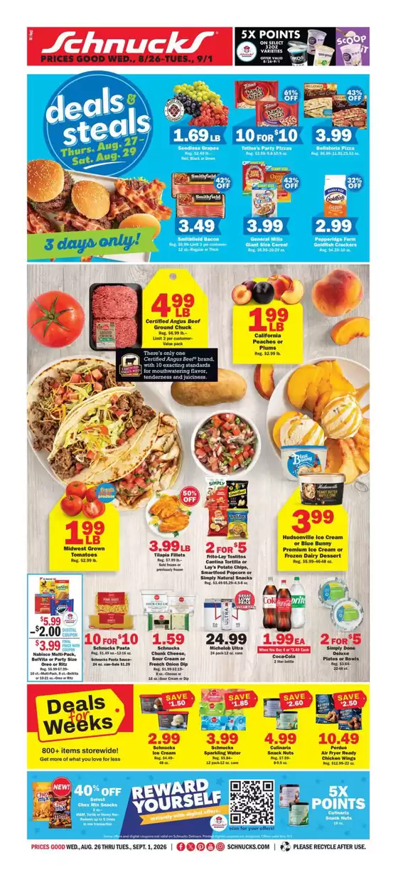 Schnucks catalogue | Current deals and offers | 2026-08-26T00:00:00.000Z - 2026-09-01T00:00:00.000Z