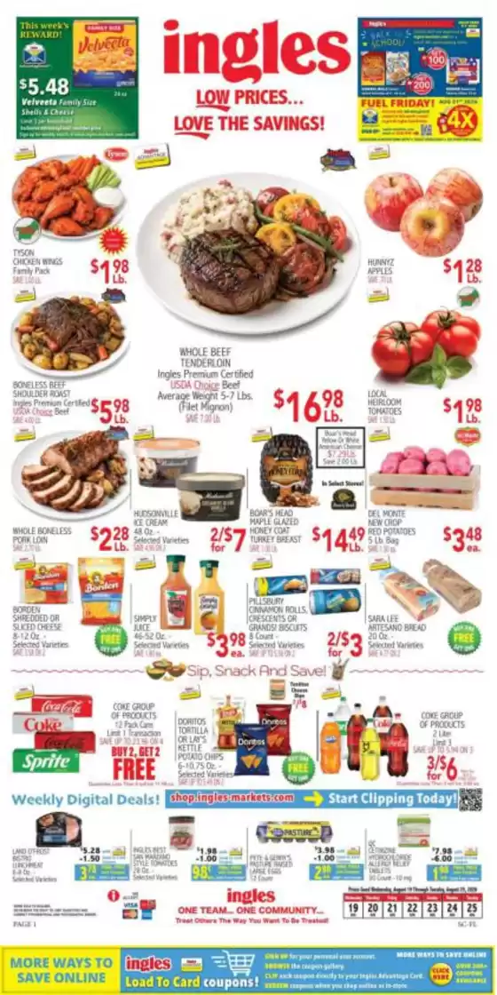 Ingles Markets catalogue | Save now with our deals | 2026-08-19T00:00:00.000Z - 2026-08-25T00:00:00.000Z