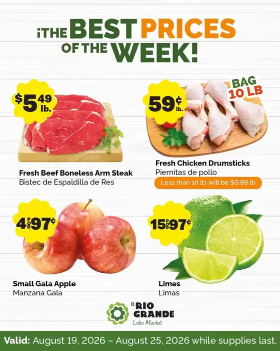El Rio Grande catalogue | El Rio Grande weekly ad | 2026-08-19T00:00:00.000Z - 2026-08-25T00:00:00.000Z