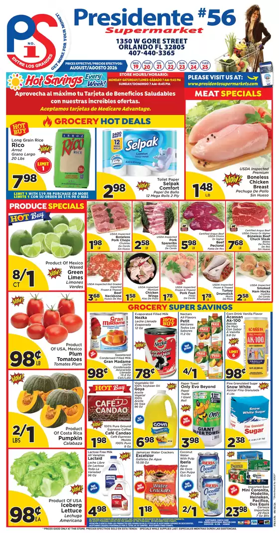 Presidente catalogue in Orlando FL | Great offer for all customers | 2026-08-19T00:00:00.000Z - 2026-08-25T00:00:00.000Z