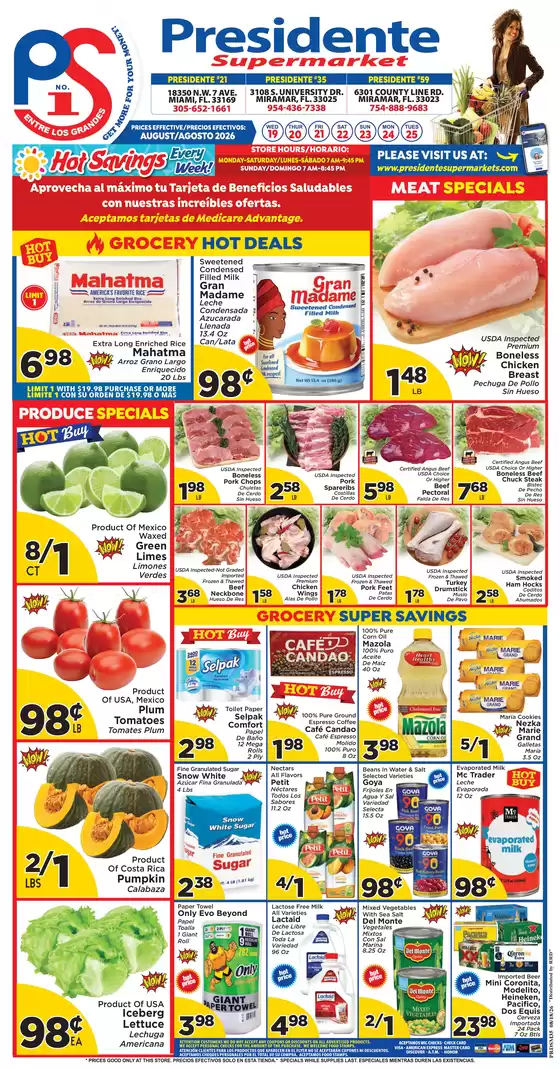 Presidente catalogue | Top deals for all customers | 2026-08-19T00:00:00.000Z - 2026-08-25T00:00:00.000Z