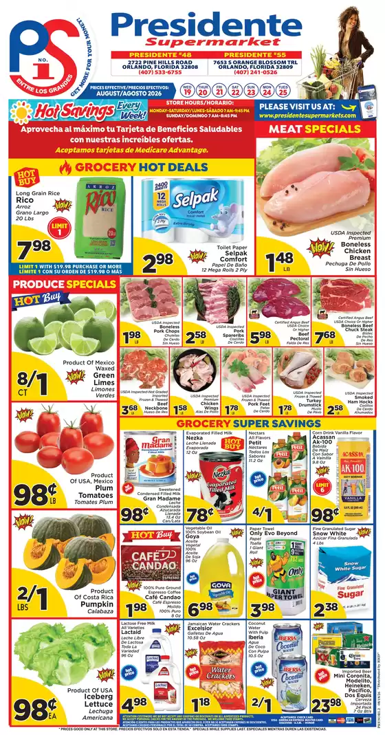 Presidente catalogue in Ocoee FL | Exclusive deals and bargains | 2026-08-19T00:00:00.000Z - 2026-08-25T00:00:00.000Z