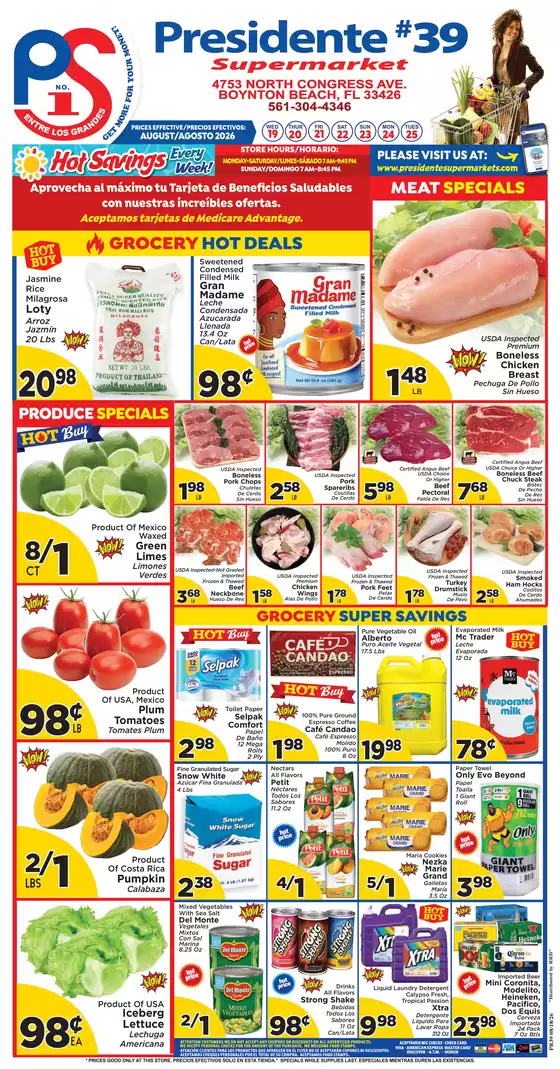 Presidente catalogue in Boynton Beach FL | Great discounts on selected products | 2026-08-19T00:00:00.000Z - 2026-08-25T00:00:00.000Z