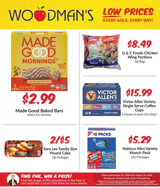 Woodman's catalogue | Current deals and offers | 2026-08-20T00:00:00.000Z - 2026-08-26T00:00:00.000Z