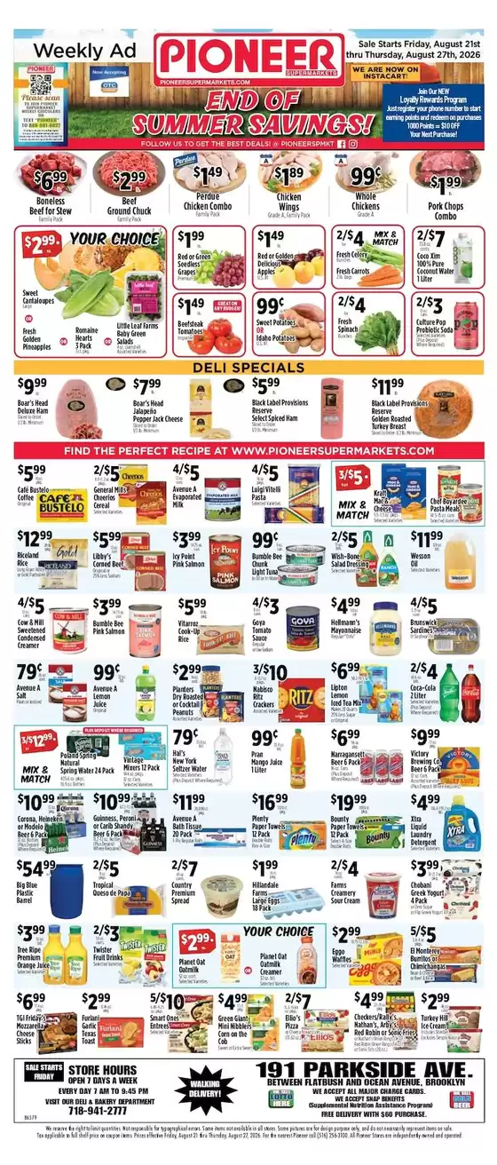 Pioneer Supermarkets catalogue | New offers to discover | 2026-08-21T00:00:00.000Z - 2026-08-27T00:00:00.000Z
