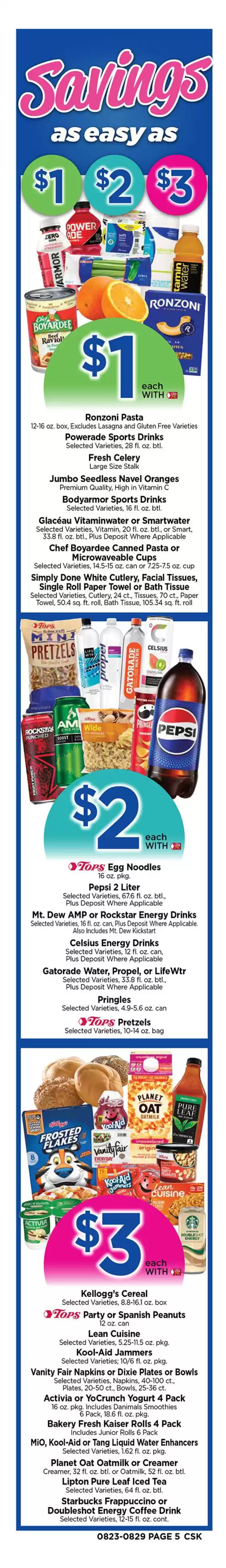 Tops catalogue | Savings As Easy As $1 $2 $3! | 2026-08-23T00:00:00.000Z - 2026-08-29T00:00:00.000Z