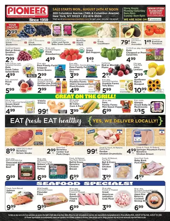 Pioneer Supermarkets catalogue in New York | Pioneer Supermarkets weekly ad | 2026-08-24T00:00:00.000Z - 2026-08-30T00:00:00.000Z