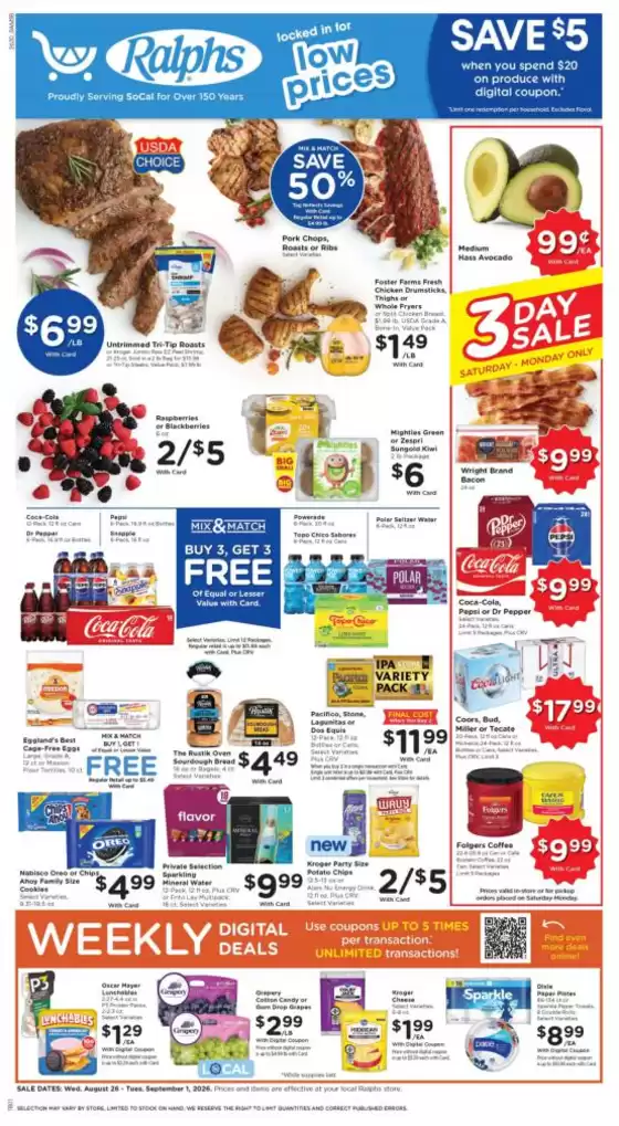 Ralphs catalogue in Menifee CA | Wide range of offers | 2026-08-26T00:00:00.000Z - 2026-09-02T00:00:00.000Z