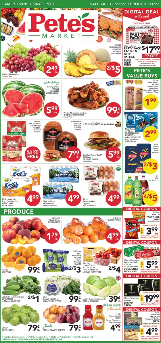 Pete's Fresh Market catalogue | Top deals for all customers | 2026-08-26T00:00:00.000Z - 2026-09-01T00:00:00.000Z