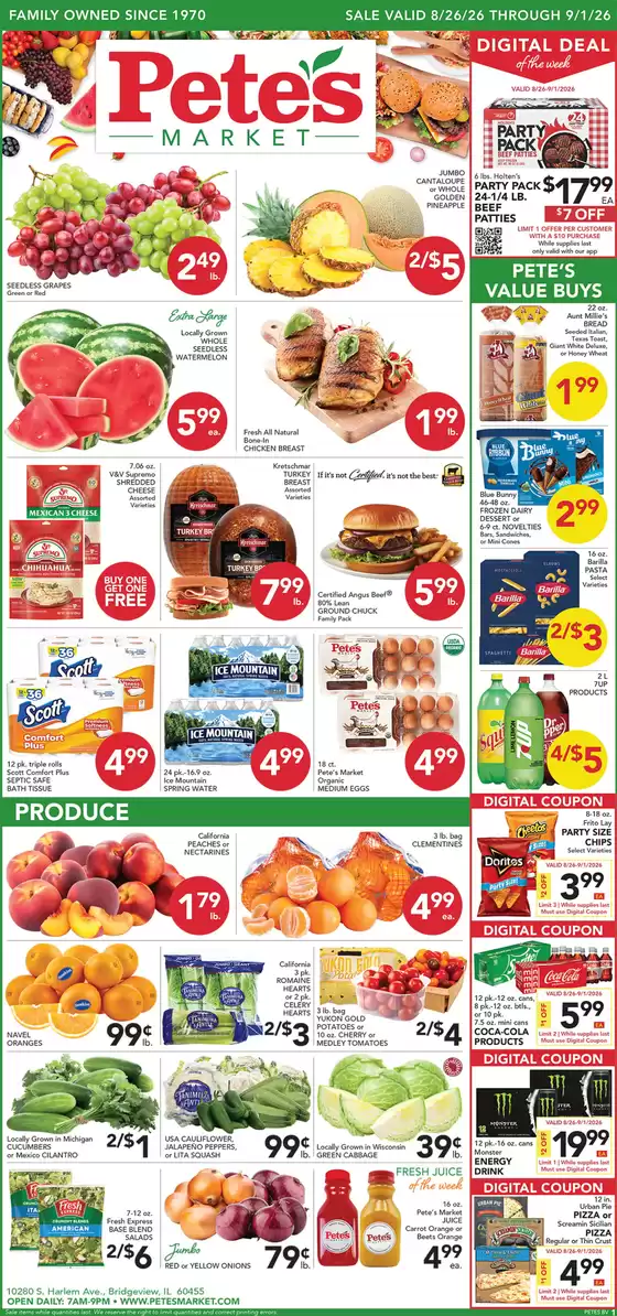 Pete's Fresh Market catalogue | Great offer for all customers | 2026-08-26T00:00:00.000Z - 2026-09-01T00:00:00.000Z