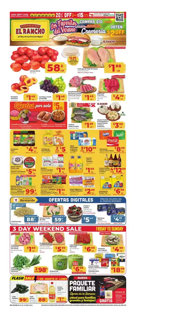 Supermercado El Rancho catalogue in Cypress TX | Weekly Ad | 2026-08-26T00:00:00.000Z - 2026-09-01T00:00:00.000Z