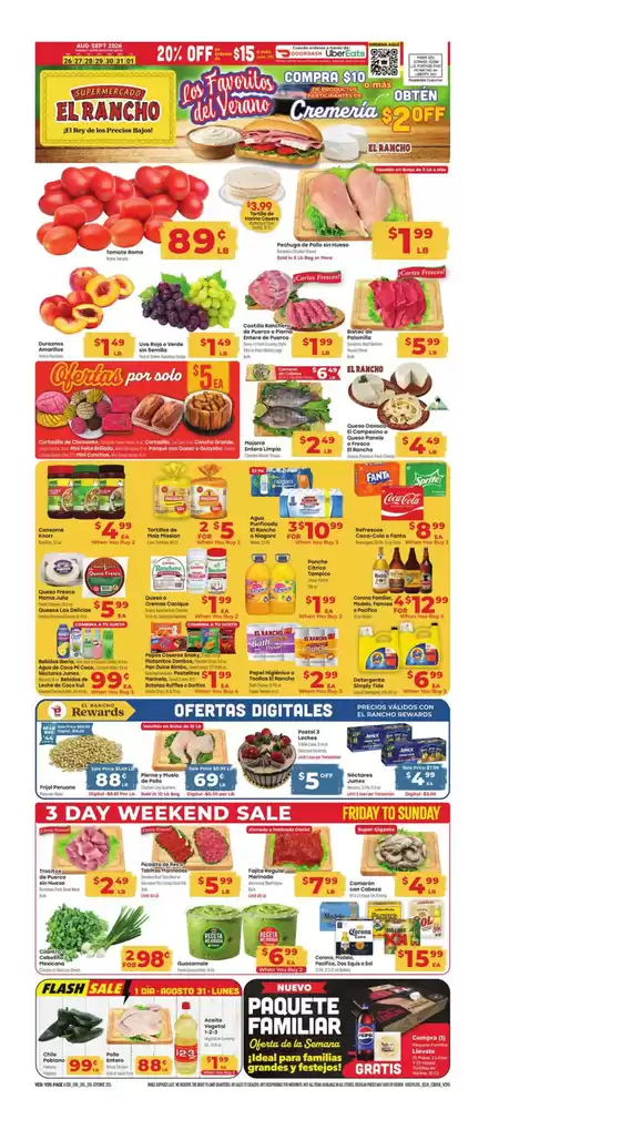 Supermercado El Rancho catalogue in Odessa TX | Weekly Ad | 2026-08-26T00:00:00.000Z - 2026-09-01T00:00:00.000Z