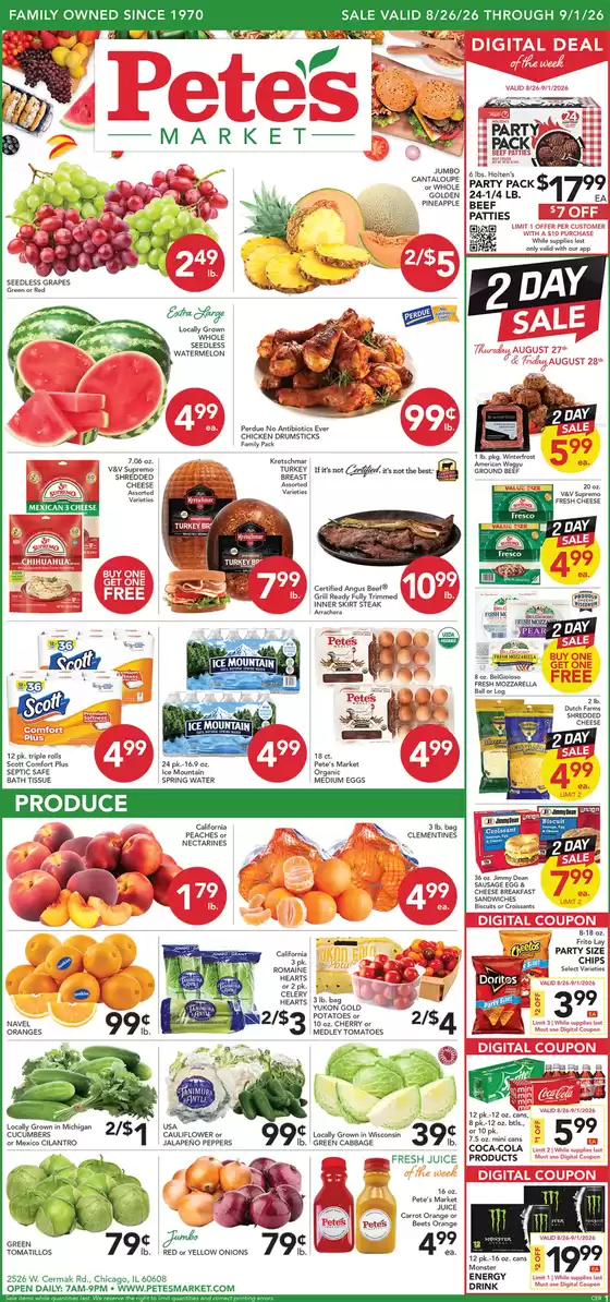 Pete's Fresh Market catalogue | Offers for bargain hunters | 2026-08-26T00:00:00.000Z - 2026-09-01T00:00:00.000Z