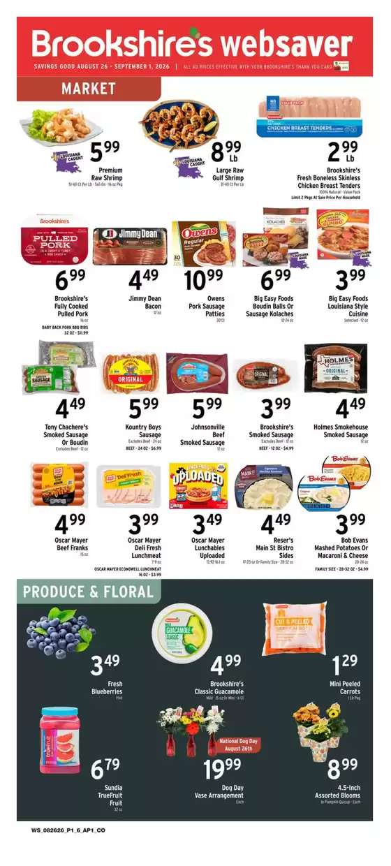 Brookshire's catalogue | Great offer for bargain hunters | 2026-08-26T00:00:00.000Z - 2026-09-01T00:00:00.000Z