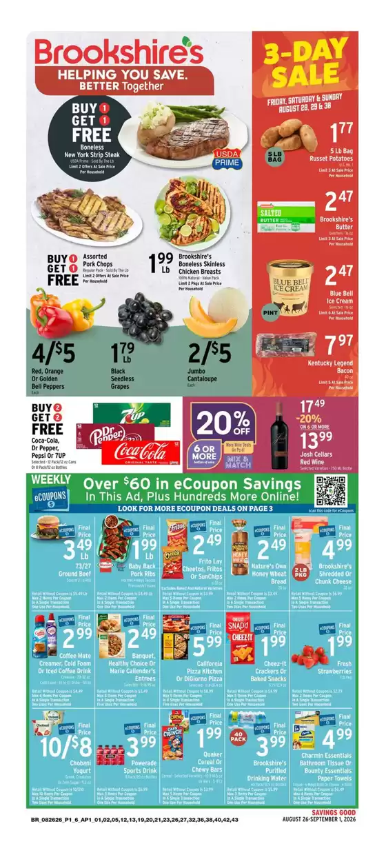 Brookshire's catalogue | Discover attractive offers | 2026-08-26T00:00:00.000Z - 2026-09-01T00:00:00.000Z