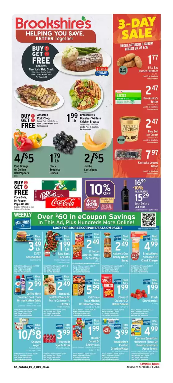 Brookshire's catalogue | Top offers for all bargain hunters | 2026-08-26T00:00:00.000Z - 2026-09-01T00:00:00.000Z