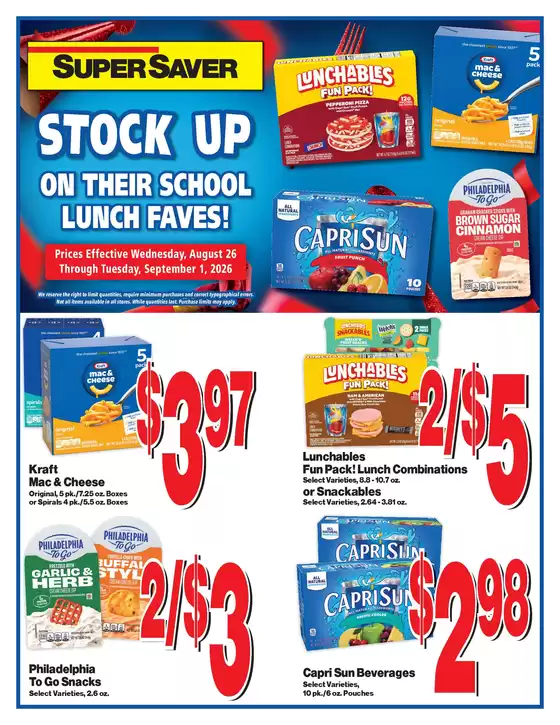 Super Saver catalogue | Exclusive deals and bargains | 2026-08-26T00:00:00.000Z - 2026-09-01T00:00:00.000Z