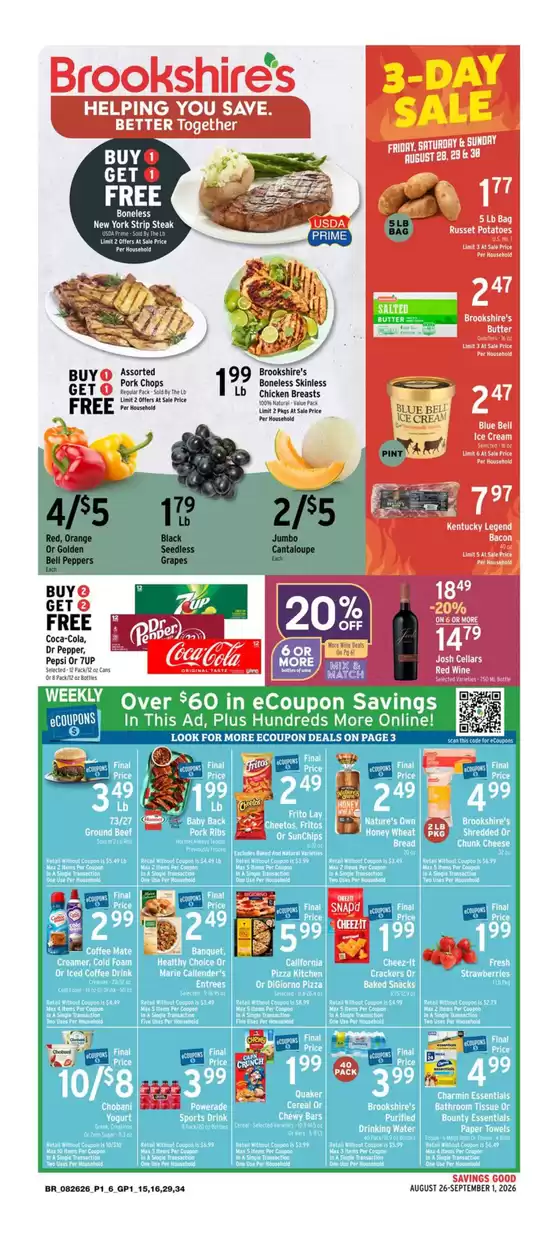 Brookshire's catalogue | Special offers for you | 2026-08-26T00:00:00.000Z - 2026-09-01T00:00:00.000Z