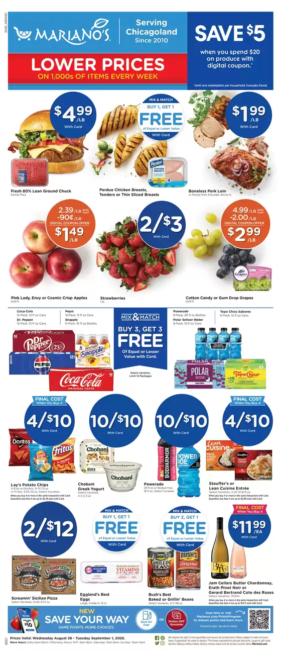 Mariano's catalogue in Wheaton IL | Weekly Ad | 2026-08-26T00:00:00.000Z - 2026-09-01T00:00:00.000Z
