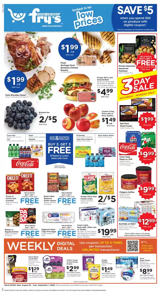 Fry's catalogue in Sonoran Desert Village AZ | Weekly Ad | 2026-08-26T00:00:00.000Z - 2026-09-01T00:00:00.000Z