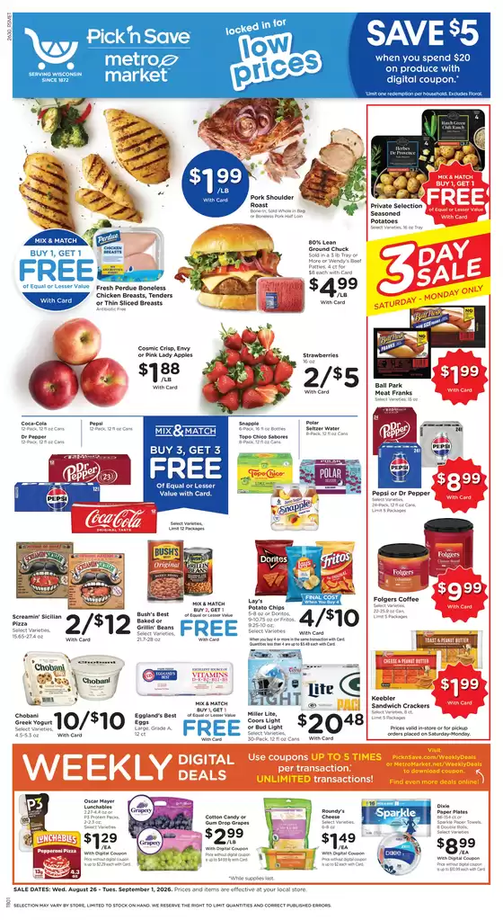 Pick'n Save catalogue | Our best deals for you | 2026-08-26T00:00:00.000Z - 2026-09-01T00:00:00.000Z