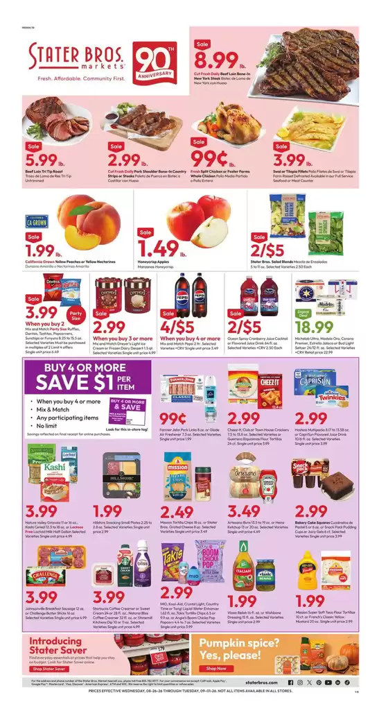 Stater Bros catalogue | Exclusive bargains | 2026-08-26T00:00:00.000Z - 2026-09-01T00:00:00.000Z