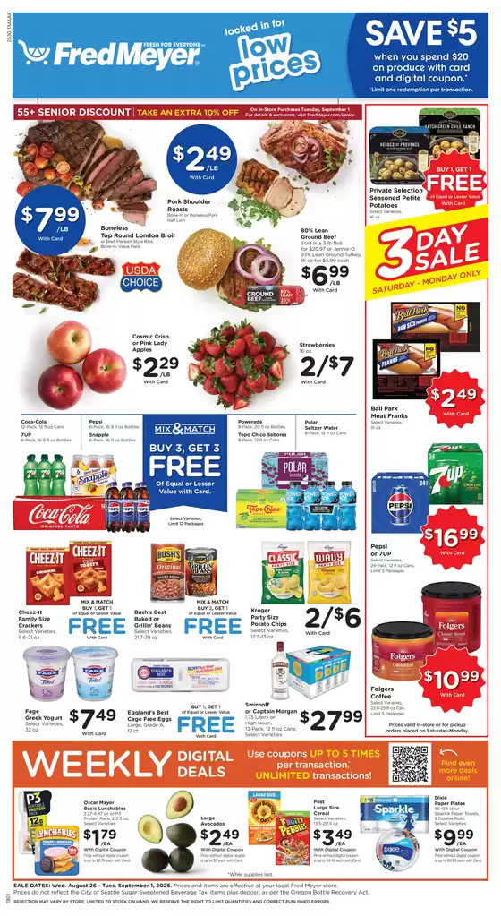 Fred Meyer catalogue | Special offers for you | 2026-08-26T00:00:00.000Z - 2026-09-01T00:00:00.000Z