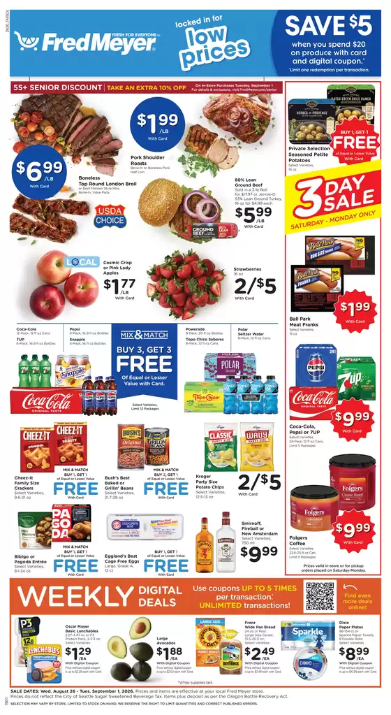 Fred Meyer catalogue | Great offer for bargain hunters | 2026-08-26T00:00:00.000Z - 2026-09-01T00:00:00.000Z
