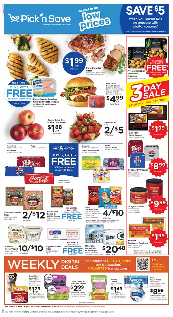 Pick'n Save catalogue in Beaver Dam WI | Our best deals for you | 2026-08-26T00:00:00.000Z - 2026-09-01T00:00:00.000Z