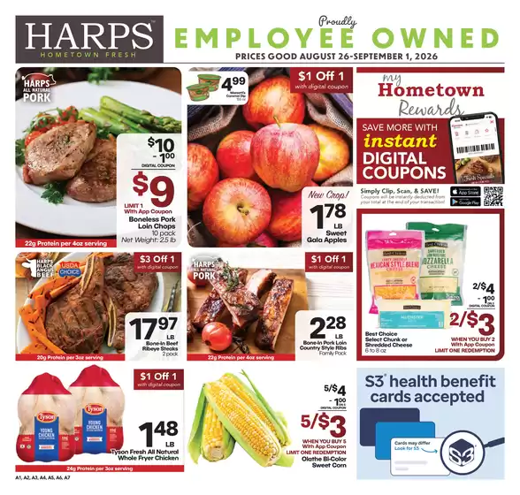 Harp's Market catalogue | Harp's Market weekly ad | 2026-08-26T00:00:00.000Z - 2026-09-01T00:00:00.000Z