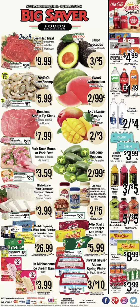Big Saver Foods catalogue in La Habra CA | Big Saver Foods Weekly Special | 2026-08-26T00:00:00.000Z - 2026-09-01T00:00:00.000Z