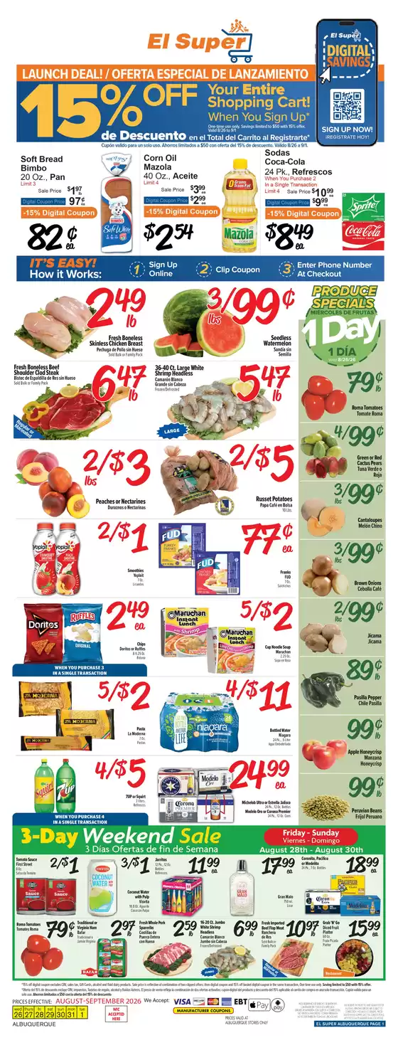 El Super catalogue | Weekly Ad Savings (08/26/26 - 09/01/26) | 2026-08-26T00:00:00.000Z - 2026-09-01T00:00:00.000Z