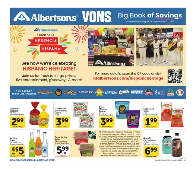 Vons catalogue | Vons - SoCal - BBS | 2026-08-26T00:00:00.000Z - 2026-09-22T00:00:00.000Z