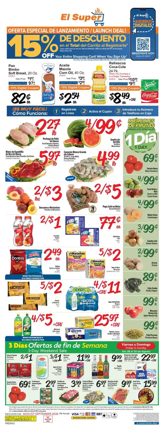 El Super catalogue | Great discounts on selected products | 2026-08-26T00:00:00.000Z - 2026-09-01T00:00:00.000Z