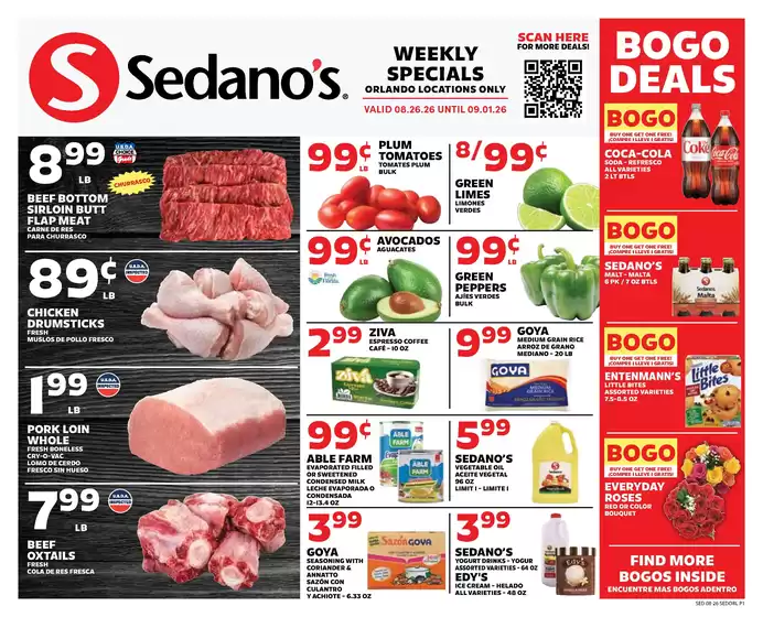 Sedano's catalogue | Top deals for all customers | 2026-08-26T00:00:00.000Z - 2026-09-01T00:00:00.000Z