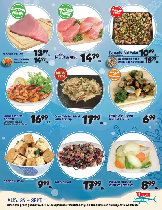 Times Supermarkets catalogue | Seafood Specials | 2026-08-26T00:00:00.000Z - 2026-09-01T00:00:00.000Z