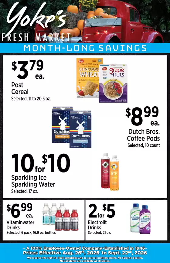 Yoke's Fresh Market  catalogue | Yoke's Fresh Market Monthly Savings Guide | 2026-08-26T00:00:00.000Z - 2026-09-22T00:00:00.000Z